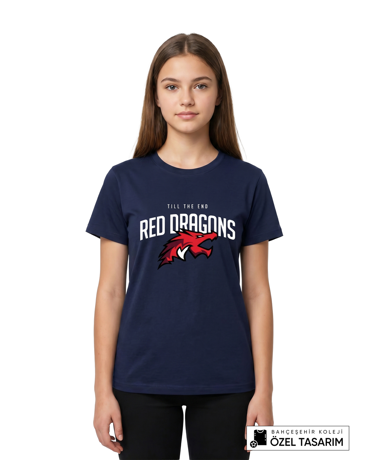 Bahçeşehir Koleji Red Dragons "Till The End" Baskılı Özel Tasarım T-Shirt