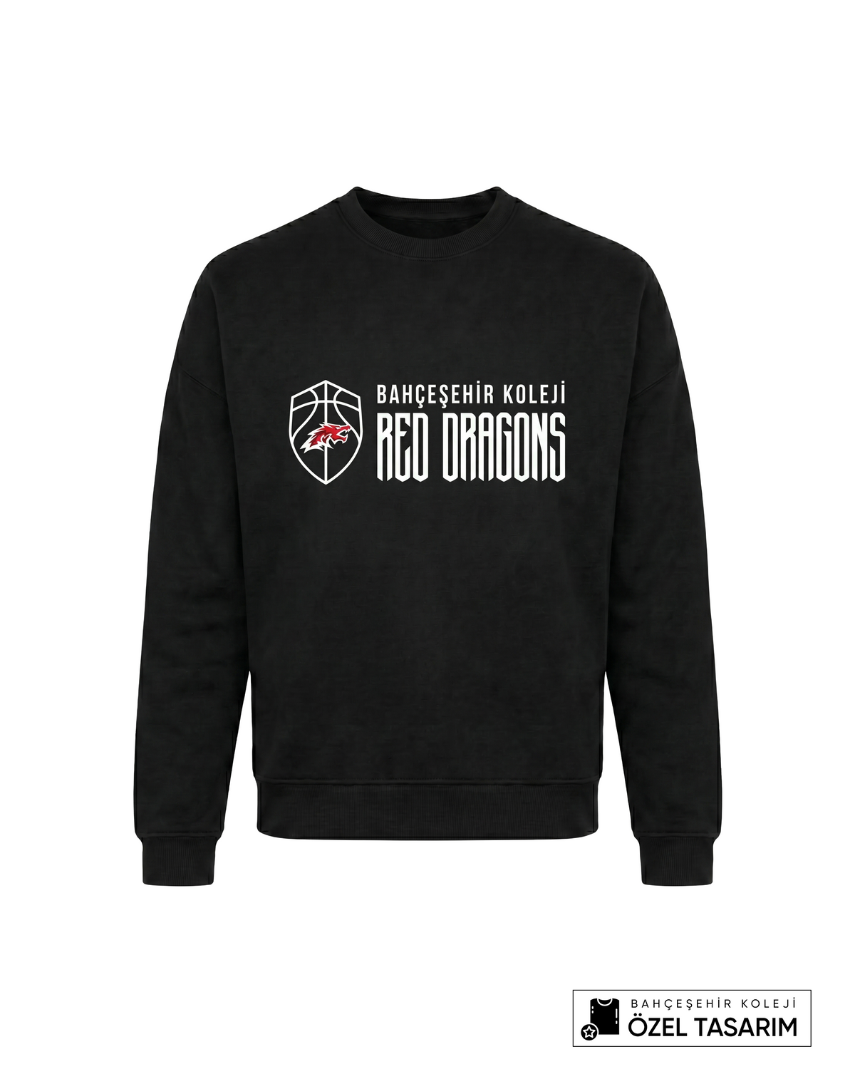 Bahçeşehir Koleji Red Dragons Basketball Temalı Özel Tasarım Sweatshirt