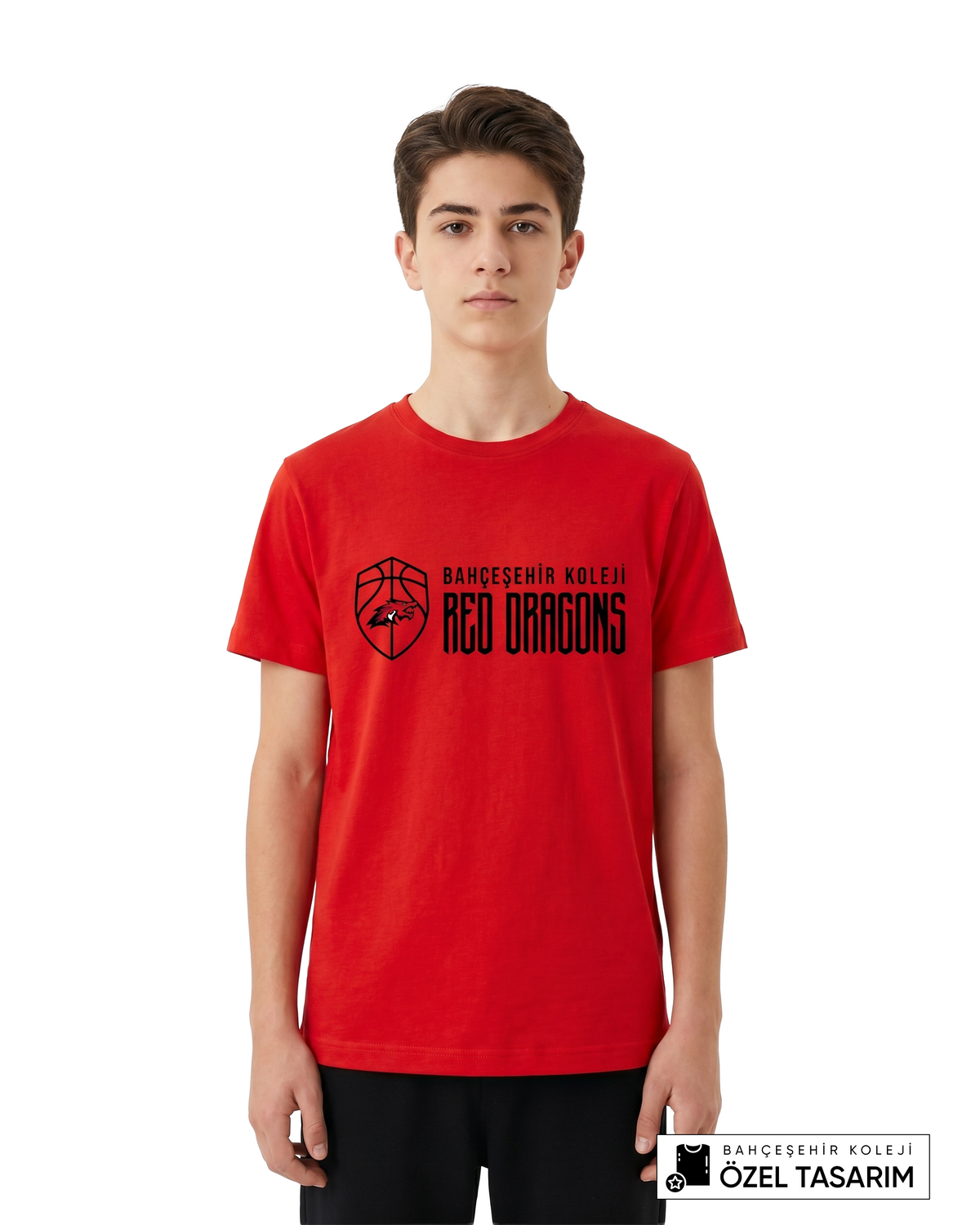 Bahçeşehir Koleji Red Dragons Basketball Temalı Özel Tasarım T-shirt