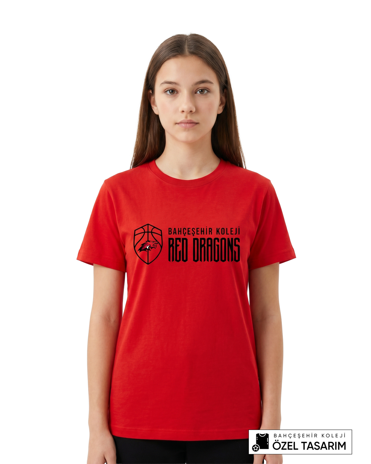 Bahçeşehir Koleji Red Dragons Basketball Temalı Özel Tasarım T-shirt