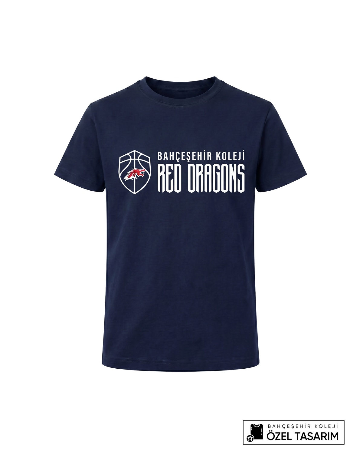 Bahçeşehir Koleji Red Dragons Basketball Temalı Özel Tasarım T-shirt