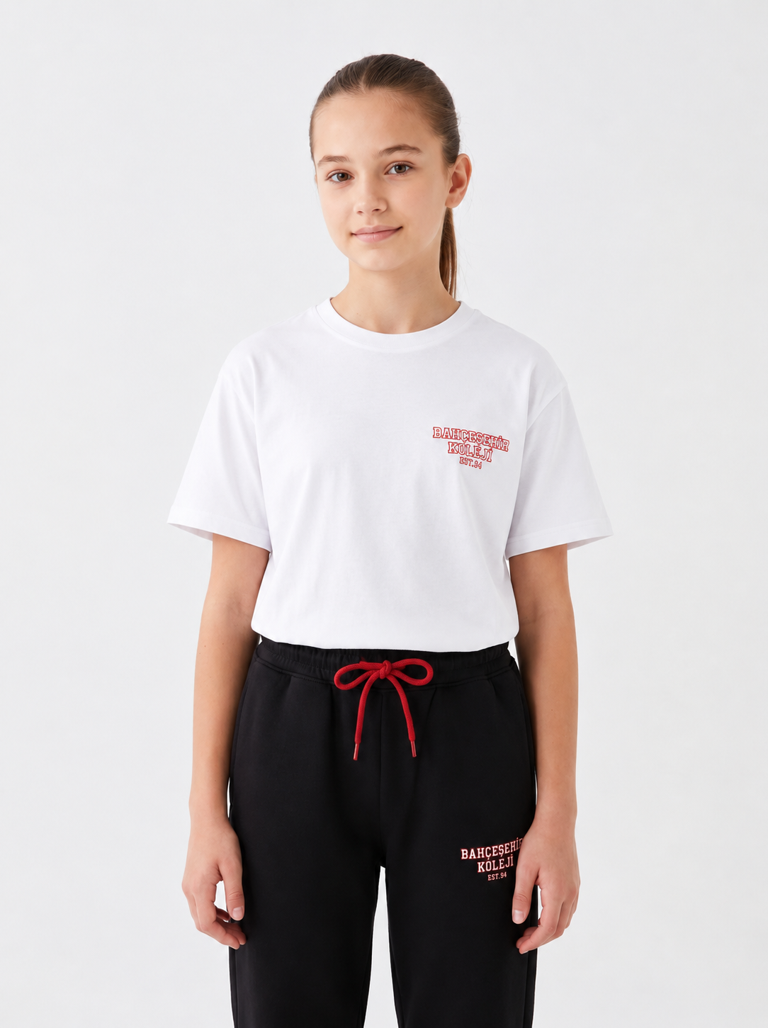 Bahçeşehir Koleji 26-27 Yeni Sezon Özel Tasarım Beyaz T-Shirt